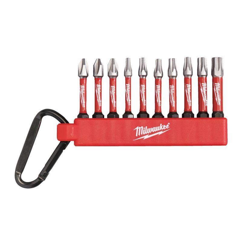 Milwaukee Shockwave Bit-Set, 9-tlg. mit Karabiner